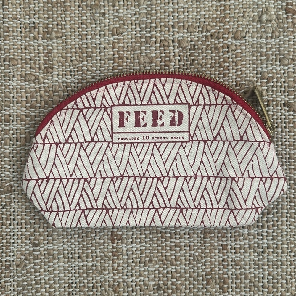 NEW FEED Clarins Red Make up Bag Pouch